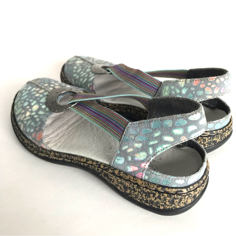 Rieker Regina Closed Toe Sandal Slingback Rainbow Pebbled (37/ 6-6.5) - Picture 6 of 12